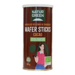 NaturGreen Wafer Sticks Barquillos de Chocolate Bio 140 g