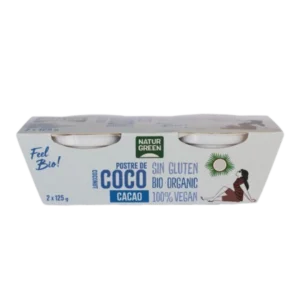 NaturGreen Postre Coco Cacao Bio 2x125 g