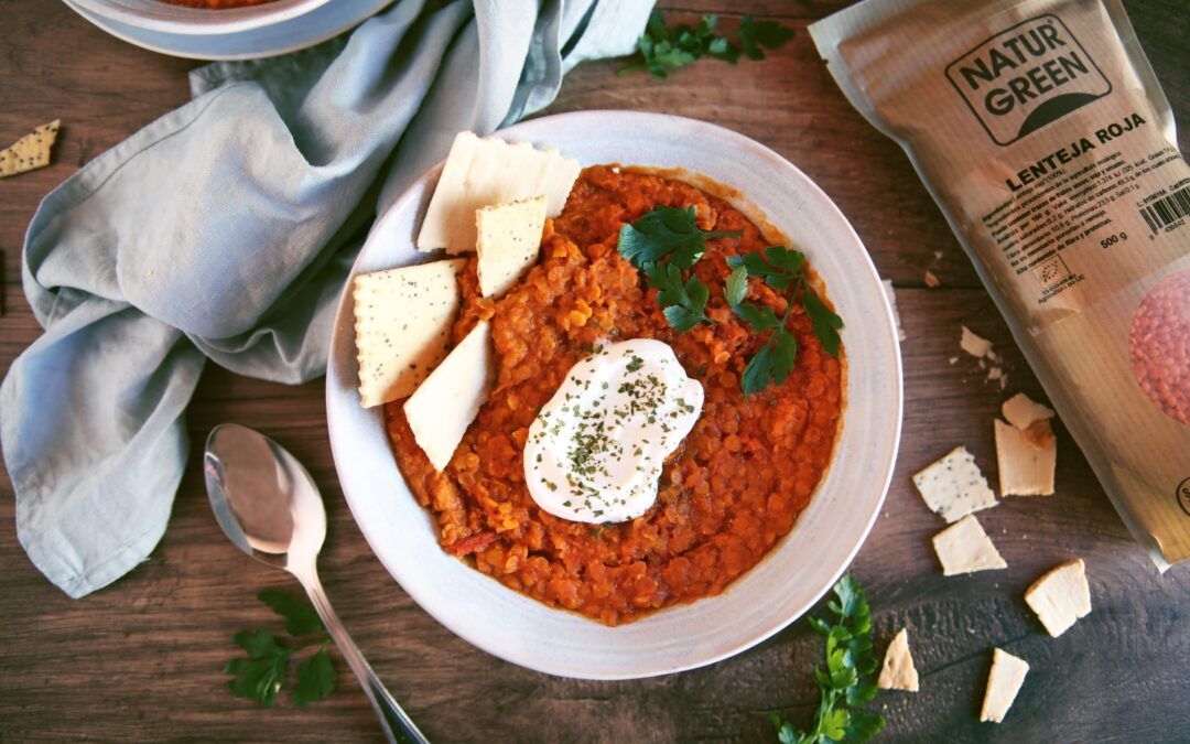 Receta ecológica de Dahl de Lentejas Rojas
