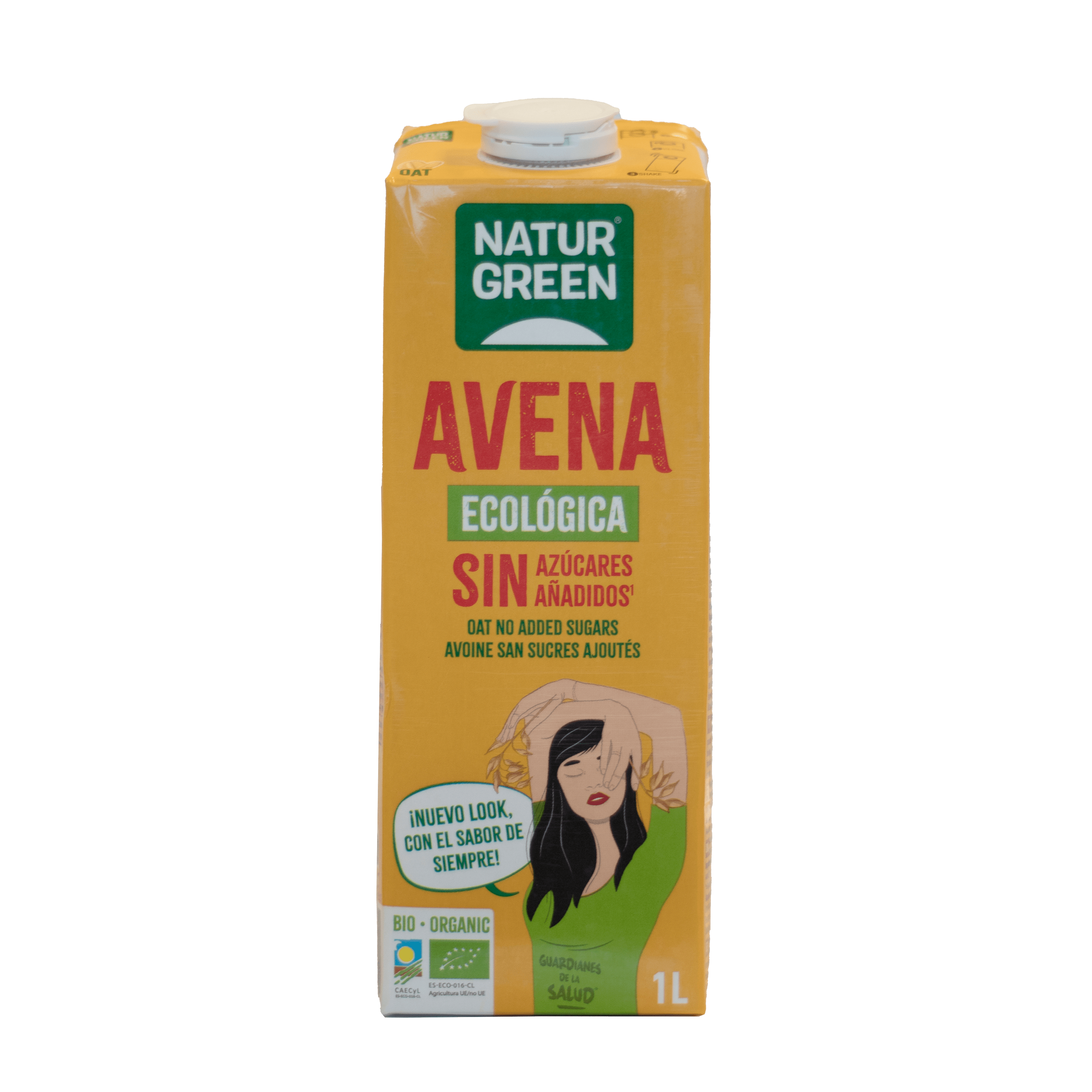 bebida de avena sin azúcares añadidos