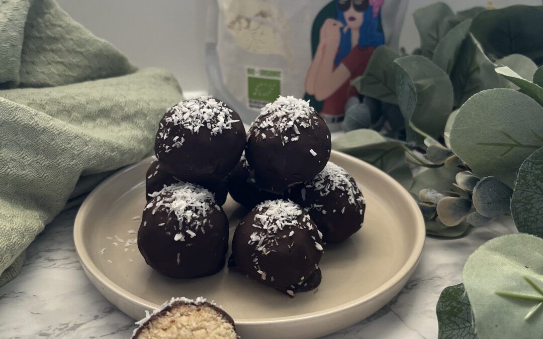 trufas de coco sin gluten y sin lactosa