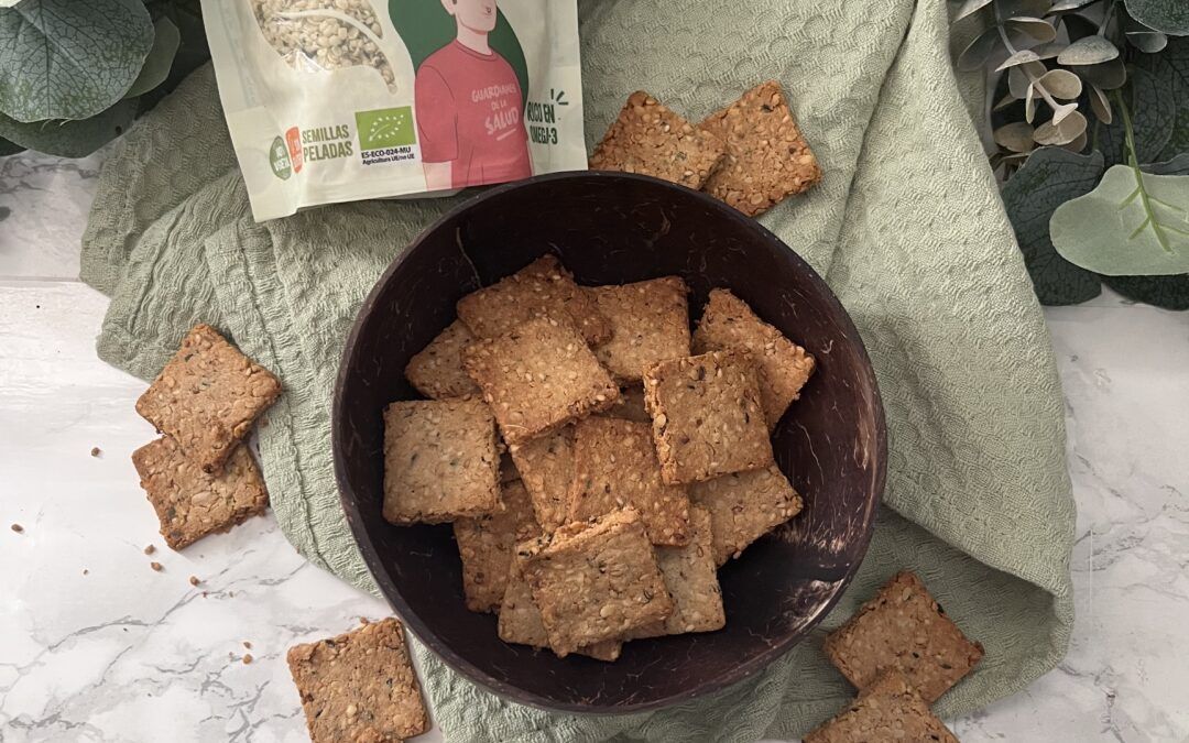 crackers sin gluten, sin lactosa y veganos