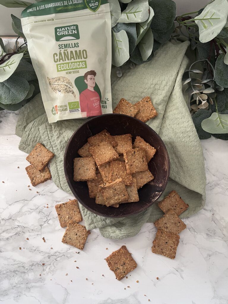 crackers sin gluten, sin lactosa y veganos