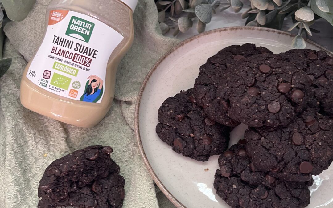 galletas de chocolate y tahini