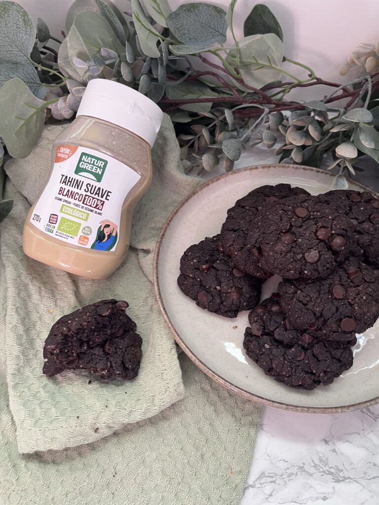 galletas de chocolate y tahini