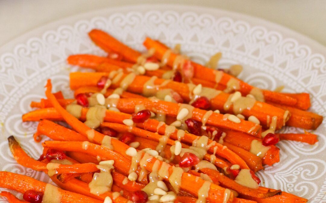 Zanahorias al horno con salsa de tahini suave NaturGreen